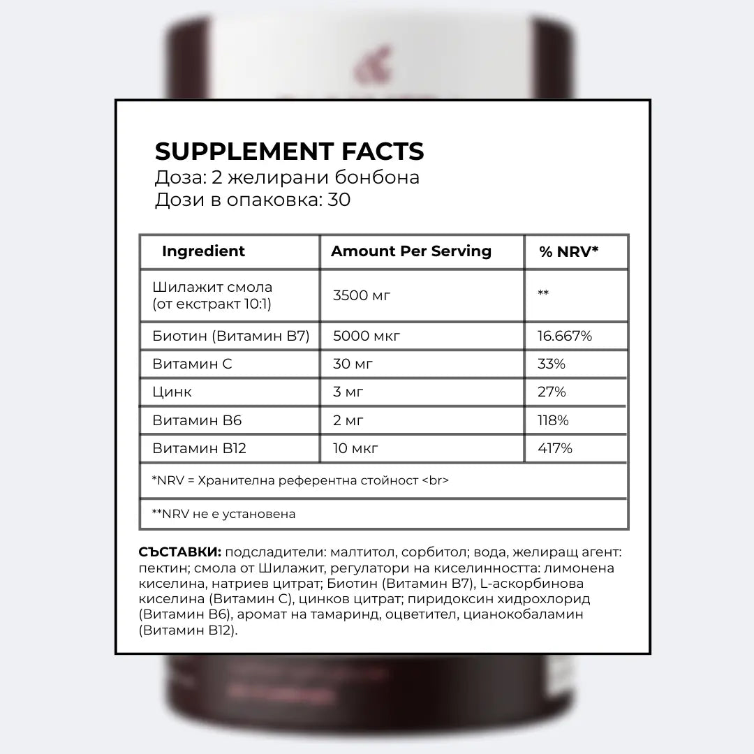 Желирани бонбони с шилажит ZANNIRA VELVET